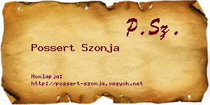 Possert Szonja névjegykártya